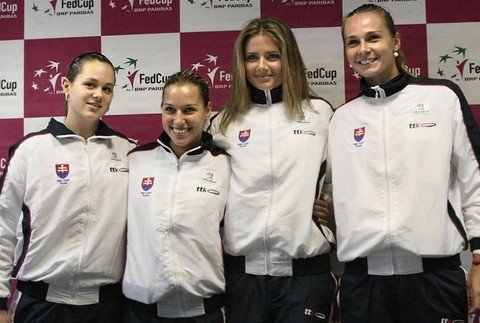 Tenistky Slovenska pred zápasom Fed Cupu s Českom