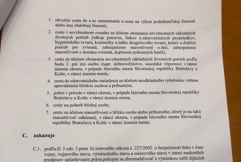 Uznesenie vlády o zákazu pohybu osôb na obdobie od 8.4. až 13.4.