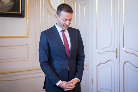 Drucker u prezidenta po stretnutí s Pellegrinim