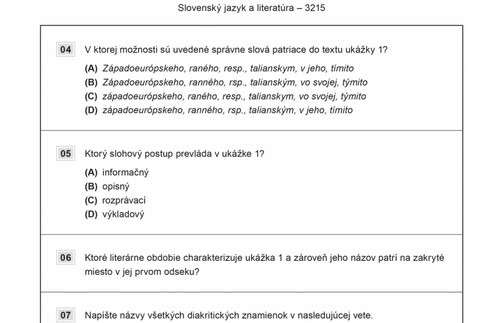 Maturita Slovenský jazyk 17