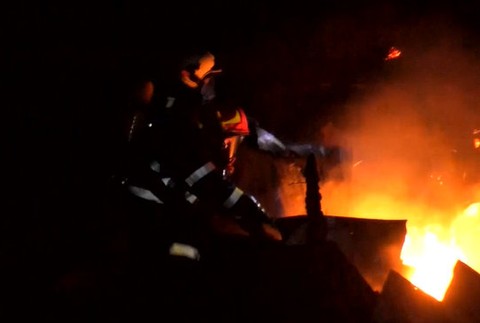 požiar v malej osade 