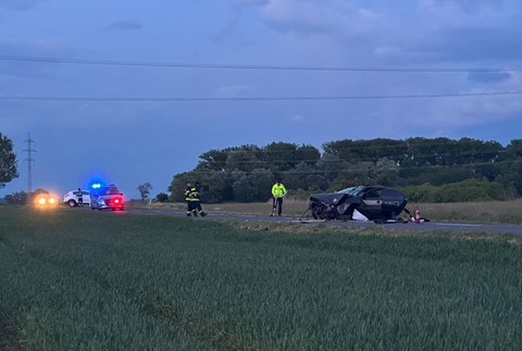 Nehoda auta pri obci Kuklov