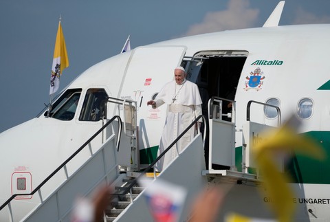 Prílet pápeža Františka