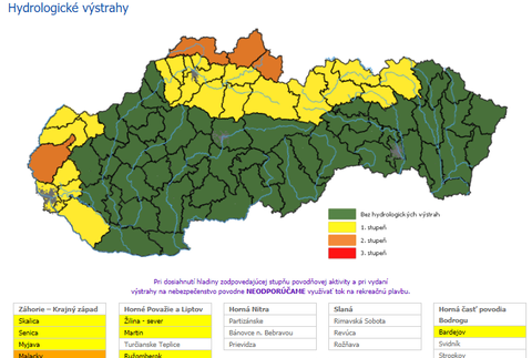 Hydrologické výstrahy 