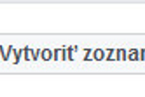 Vytvoriť nový zoznam
