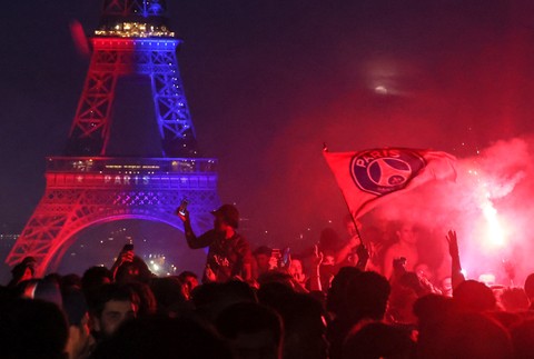 Oslavy fanúšikov PSG