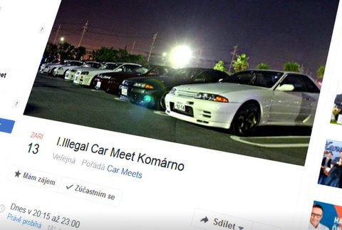 pozvánka na ilegálny zraz áut 