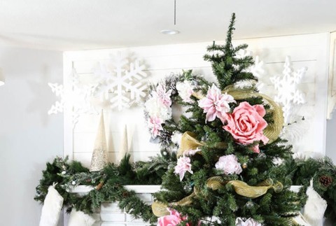 Vianočný stromček s kvetmi (3)