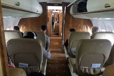 Malta - zadná časť lietadla, v ktorej sedeli novinári