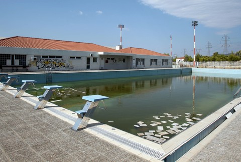 Atény plavecký štadión bazén štartovacie bloky