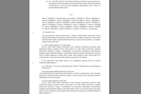 Memorandum o úprave pomerov v zdravotníctve,prílohy