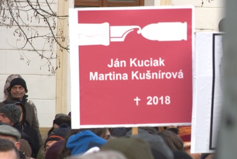 Spomienka na Jána Kuciaka, sviečky, Úrad vlády