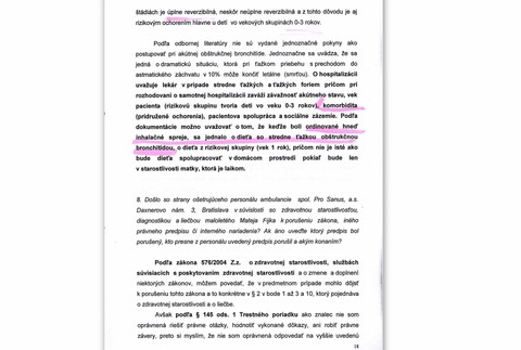 Matejko smrť:posudok znalkyne 18