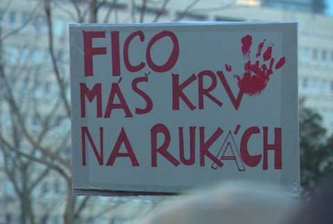 Spomienka na Jána Kuciaka, sviečky, Úrad vlády