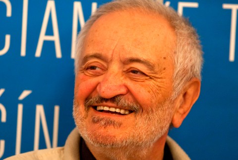 Milan Lasica úsmev detail tváre