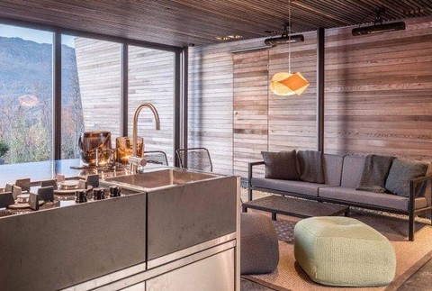 Nórske kabíny s výhľadom na fjordy