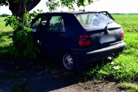 Nezvládol prejazd zákrutou a čelne vrazil do stromu. Pri dychovej skúške mu namerali tri promile