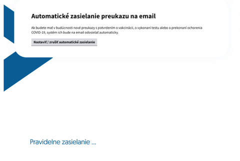 Automatické zasielanie preukazu na email