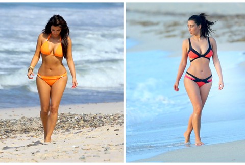 Kim Kardashian herečka modelka celebrita pláž more bikini