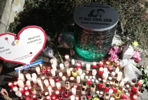 Zhromaždenie Trenčín - Rok po vražde Jána Kuciaka a Martiny Kušnírovej