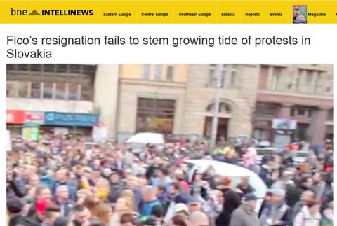 Slováci protesty reakcie zahraničie