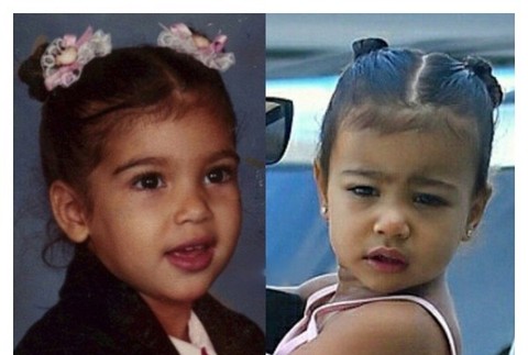 Kim Kardashian a jej dcérka North West približne v tom istom veku