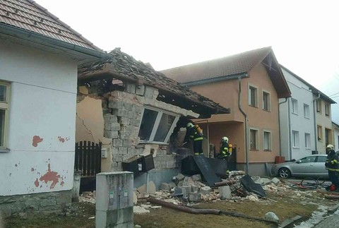 výbuch plynu v rodinnom dome