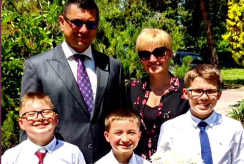 Aneta Parišková s rodinou