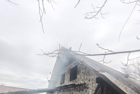 Požiar v obci Nový Salaš