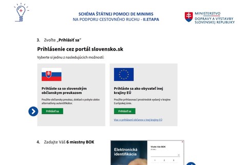 Schéma štátnem pomoci DE MINIMIS