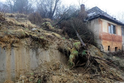 Aktuálna situácia zosuvu pôdy na ulici 1.mája v mestskej časti Košice - Krásna