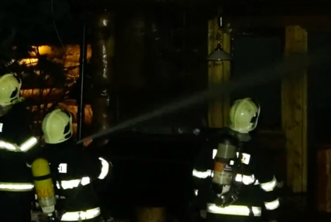 Požiar chaty v Hornom Slavkove