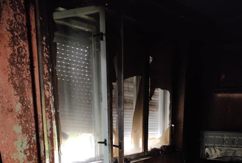 Požiar rodinného domu v Komjaticiach