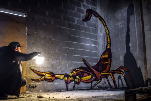 Strašidelné graffiti hmyzu