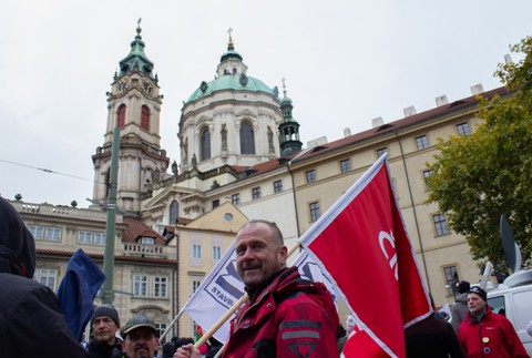 protest štrajk odbory Česko Praha (3)