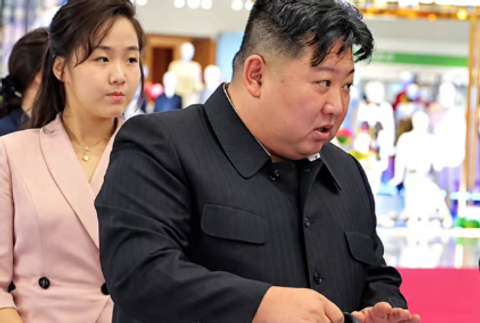 Kim Čong-un s dcérou