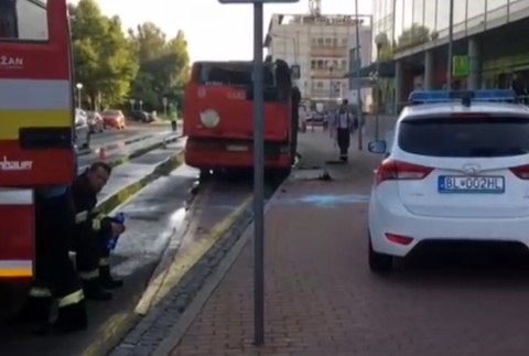 Horiaci autobus v Bratislave