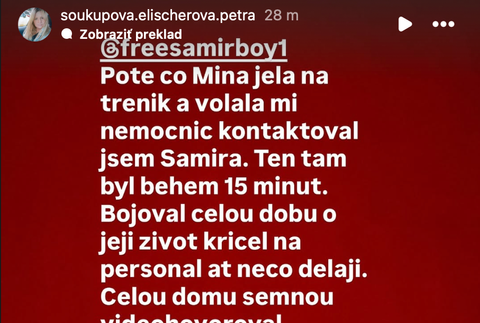 Správy z boja o život Míny Elischerovej