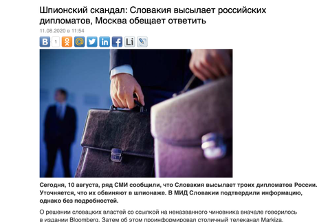 Poľské titulky o vyhostení ruských diplomatov na Slovensku