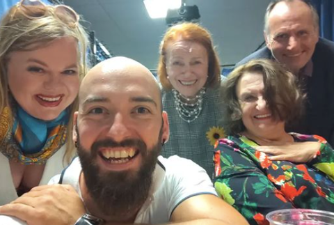 Přemysl Pálek s kolegami z divadla