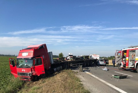 Topoľčany, nehoda, nákladiak