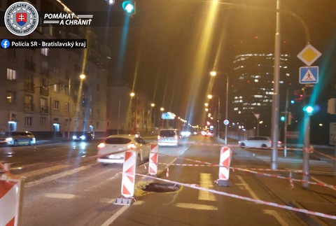 prepadnuta cesta na vajnorskej ulici