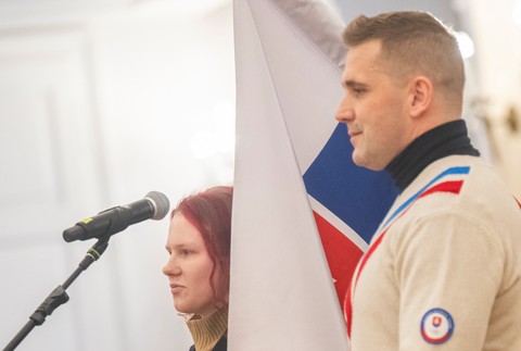 Viktória Balážová a slovenský sánkar Jozef Ninis