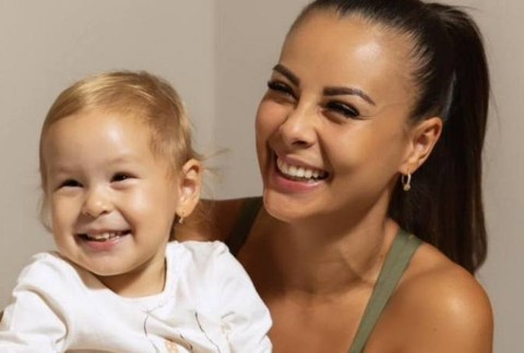 Monika Bagárová s dcérou