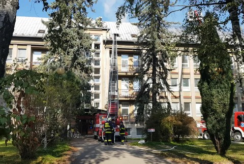Požiar v nemocnici v Ružomberku