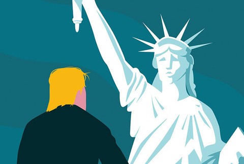 Karikatúra Donalda Trumpa