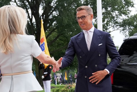 Alexander Stubb v Bielom dome