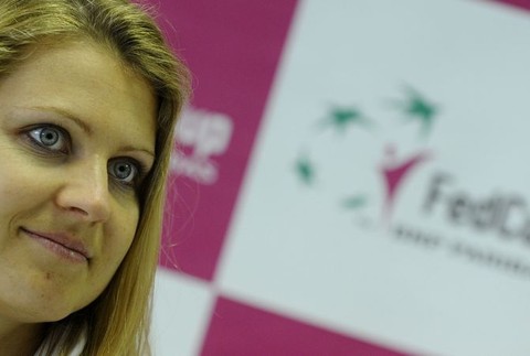 Lucie Šafářová na TK tenistiek Česka pred Fed Cupom