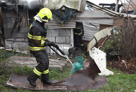 Požiar v centre Rožňavy