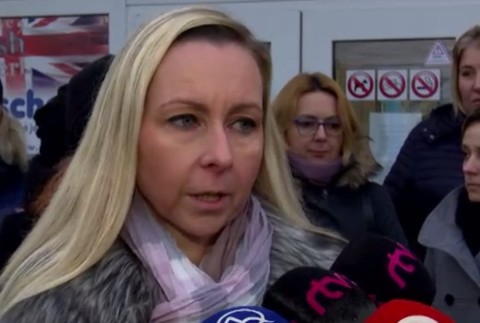 Štrajk pred školou